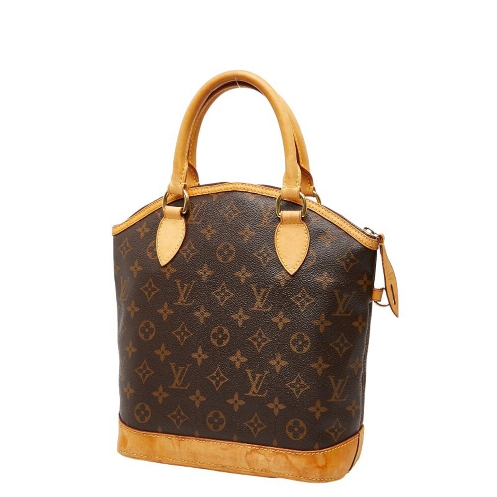 LOUIS VUITTON Authentic Brown Monogram Leather Lockit Tote Bag - Picture 2 of 12